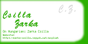 csilla zarka business card